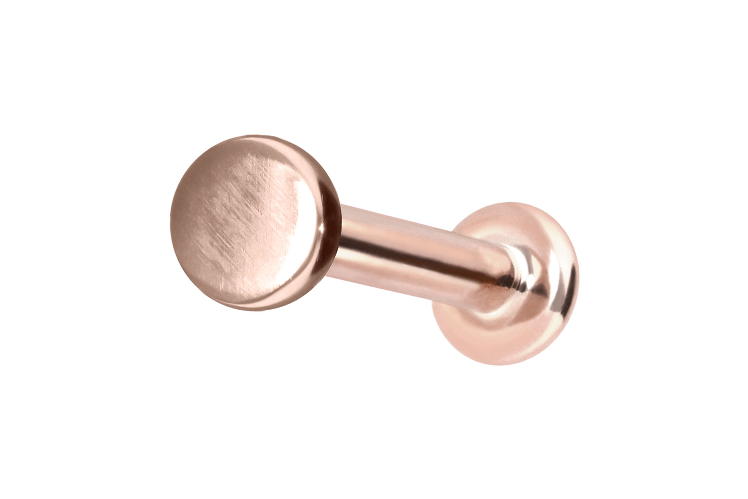14 Karat Gold Labret Piercing mit Push Fit DISC